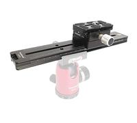 Koolehaoda 240mm Placa de liberación rápida de Metal de Deslizamiento nodal de riel, Soporte de cámara de Cola de Milano Doble con Abrazadera de Doble Cara, Compatible con Arca-Swiss (LCB-24R)