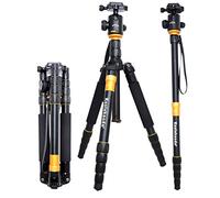 Koolehaoda Aluminio trípode de cámara SLR Monopod y Rotula viaje compacto portátil para cámara réflex Canon Nikon Sony Petax trípode Q-666 Altura máxima: 62 ", de carga máxima: 15 kg