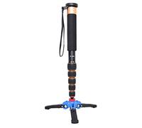 Koolehaoda K-266 Monopie de aluminio para cámara con base de soporte de trípode extraíble. 6 secciones 42-160 cm ajustable, diámetro máximo de la pierna: Φ28 mm, carga útil de hasta 7 kg - (naranja)