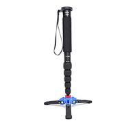 Koolehaoda K-266 Monopie de aluminio para cámara con base de soporte de trípode extraíble. 6 secciones 42-160 cm ajustable, diámetro máximo de la pierna: Φ28 mm, carga útil de hasta 7 kg - (negro)
