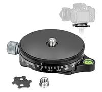 Koolehaoda Mini Base Panorámica de Cabeza con 1/4 Tornillo Compatible con RRS/Arca-Swiss Ball Head (FC-60 Negro)