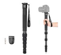 Koolehaoda Monopie de 44-174 cm para cámara, monopie de Fibra de Carbono con Tubo de 32 mm, monopie de Viaje portátil y liviano para cámaras DSLR, Carga útil de 15 kg (KQ-326C)