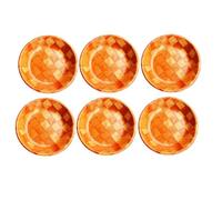 Koolenry 6 de Madera para Ensalada de 8 Pulgadas con Diseño de Cuadrado para Comida, Frutas, Entretenimiento y Decoración