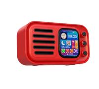 Koolenry Altavoces Bluetooth Inalámbricos de Alta Fidelidad, Retro, Portátiles, con Pantalla Táctil, Radio FM, Subwoofer, Despertador, Visualización de Letras, A