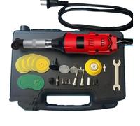 Koolenry Amoladora Eléctrica de 350 W y 90 Grados para Joyería, Madera, Grabado, Pulido de Moldes, Limpieza de Azulejos de Cerámica, Color Rojo (UE)