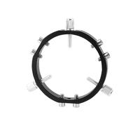 Koolenry Anillos de Bloqueo para Guía de Astrofotografía de 3 Puntos para de Telescopio, Puntero Buscador de 90 mm, Color Negro
