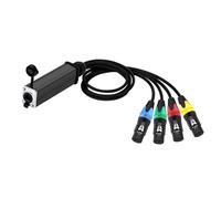 Koolenry Cable Adaptador de Audio para RJ45, 4 Canales, 3, XLR DM512, Extensor de Señal de Red, Cable de Red A Distribución Analógica, 20 cm.