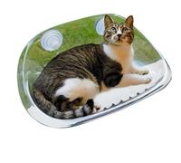 Koolenry Cama para Gatos con Ventosa Colgante, Columpio, Repisa de Ventana Extraíble, Cama Colgante de Vidrio, Suministros para Mascotas, Transparente,
