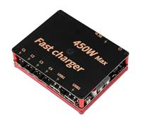 Koolenry Carcasa con Indicador de Carga Rápida CNC Simple de Seis Vías y Alta Potencia de 450 W, Estilo Mecánico, Cargador de Escritorio de Carga Rápida B