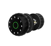 Koolenry Cerradura Inteligente Tuya con Huella Dactilar y Perilla para Puerta, Compatible con Llave, Contraseña, Bluetooth, Desbloqueo por Aplicación, Acceso Seguro y Práctico.