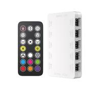 Koolenry Concentrador de Ventilador ARGB de 10 Puertos, 4, 5 V, 3, con Divisor de Ventilador PWM para Iluminación Magnética de Caja, Color