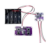 Koolenry Control Remoto para Coche de Juguete de Cuatro Canales 2.4G + Módulo de Dirección de Placa Base de Control de Recepción, Distancia de Transmisión de 100 M