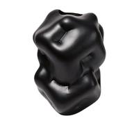 Koolenry Florero de Resina Simple Moderno Que Rodea el Arte Florero Florero Decoración Suave Negro (A)
