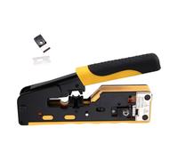 Koolenry Herramienta de Crimpado RJ45 Cat7, Herramienta de Crimpado Ethernet, Cortador de Cables, Crimpadora para Conectores de Paso Cat7, Cat6a, Cat6 y Cat5e.