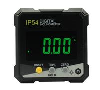 Koolenry Inclinómetro Magnético de Cuatro Lados con Pantalla LCD de 4 X 90 Grados IP54, Pantalla Digital, Inclinómetro LCD, Transportador de Ángulos