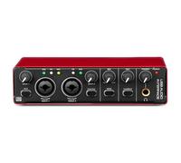 Koolenry Interfaz de Audio con Tarjeta de Sonido, Convertidor AD con Cable y Monitorización para Guitarra Eléctrica, Grabación en, Canto en Estudio, Podcasts. A