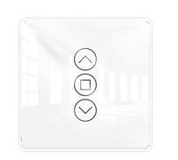 Koolenry Interruptor de Cortina de Tuya WiFi RF433 2.5D, Panel Táctil de Vidrio para Persianas Enrollables, Interruptor de Persianas, Aplicación Inteligente Inalámbrica B