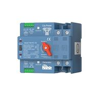 Koolenry Interruptor de Transferencia Automática de Doble Potencia ATS para Generador o Energía Fotovoltaica A Generador de Conmutación de Energía de la Ciudad 125 A 2P