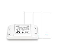 Koolenry Interruptor Inteligente Bluetooth de 16 A con Control Remoto de Panel de 3 Grupos, Interruptor de Industrial, Relé Disyuntor para Hogar Inteligente Tuya