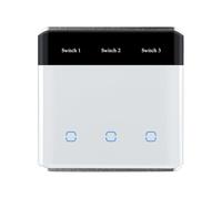 Koolenry Interruptor Táctil Inteligente Inalámbrico Tuya Smart ZigBee 3.0 con Pantalla de Diodo Emisor de Luz y Enchufe Europeo, y Negro.
