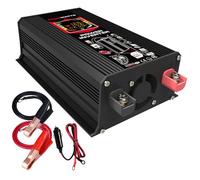 Koolenry Inversor de Corriente para Coche de 6000 W, Convertidor de Carga Electrónico Universal de Sinusoidal de 12 V CC A 220 V CA, 2 Puertos USB para Exteriores.
