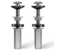 Koolenry Kit de 2 Pernos Universales para Asiento de Inodoro, Pernos Metálicos Resistentes para Tanque de Inodoro, Tornillos para Asiento de Inodoro con Tuercas de Seguridad.