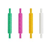 Koolenry Kit de 4 Rodillos para Modelar Arcilla, 4 Colores, Textura de, Rodillo de Plástico, Arcilla Polimérica para Manualidades.