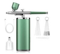 Koolenry Kit de Aerógrafo para Uñas: Aerógrafo Inalámbrico Recargable con Compresor para Pintar Uñas, Tatuajes, Maquillaje, Pasteles.