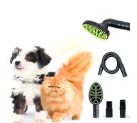 Koolenry Kit de Aseo para Mascotas, Accesorio para Aspiradora con Cepillo para Perros, Cepillo para Quitar Pelo con Tubo de Extensión, Compatible con la Mayoría de Aspiradoras Redondas.