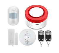 Koolenry Kit de de Alarma de Seguridad para el Hogar Inteligente Tuya, Alarma Antirrobo Inalámbrica WiFi para el Hogar, Tienda, Sensor de Movimiento Antirrobo.