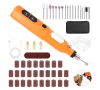 Koolenry Kit de Herramientas Rotativas Inalámbricas con Mini Bolígrafo de Grabado, Bolígrafo de Carga USB de 5 Velocidades para Lijar, Pulir y Taladrar