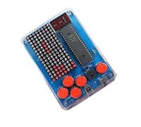 Koolenry Kit de Producción de Consola de Juegos DIY 51 Máquina de Soldadura Electrónica de un Solo Chip para Niños Juego Color: Luz Roja Redonda