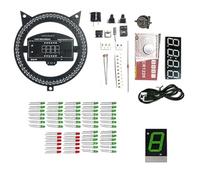 Koolenry Kit de Reloj Electrónico DIY con LED Giratorio DS1302, Pantalla de Tiempo y Temperatura, para Aprender A Soldar, Practicar Soldadura C