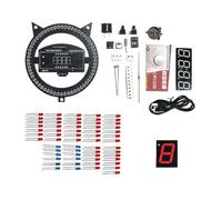 Koolenry Kit de Reloj Electrónico DIY con LED Giratorio DS1302, Pantalla de Tiempo y Temperatura, para Aprender A Soldar, Practicar Soldadura A