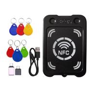 Koolenry Lector de Tarjetas con Chip Inteligente RFID, Fotocopiadora + con 3xUID/CUID, Lector de Claves de Cifrado NFC, IC, Duplicador de Token RFID de 13,56 MHz