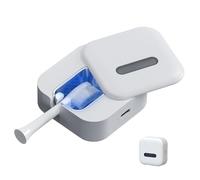Koolenry Limpiador de Cepillos de Dientes Portátil Recargable por USB, Diseño Compacto para Viajes, Hogar y Oficina, Compatible con Todos los Tamaños de Cepillos.