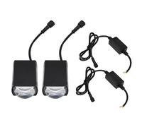Koolenry Luces LED de 1,5 Pulgadas para Parrilla Delantera, Luces Altas y Bajas Blancas/Ámbar para Motocicletas, Autos, Camiones, UTV, Luz Antiniebla de 30 W, 9-32 V.