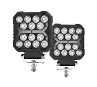 Koolenry Luz LED de Trabajo para Coche de 4 Pulgadas, Luz Estroboscópica y Amarilla para Conducción Todoterreno, para Camiones, Automóviles, SUV y Barcos