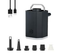Koolenry Mini Bomba de Aire, Pequeña Bomba de Aire de Viaje con Luz de Camping y Succión, para Bolsa de Almacenamiento Al Vacío de Colchoneta de Camping con Succión