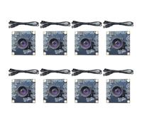 Koolenry Módulo de Cámara de 8 Piezas de 100 Grados, 1 MP, OV9732, 1280 X 720, Controlador USB Gratuito, Enfoque Manual con Cable de 0,6 Metros para WinXP/7/8/10.