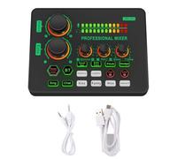 Koolenry Nueva Tarjeta de Sonido V8S Pro Que de Tarjeta en, Computadora, PC, Consola de Mezclas, Kit de Grabación de Estudio Profesional, Podcast, Voz