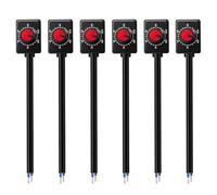 Koolenry Paquete 6 Reguladores Intensidad LED con Perilla CC 0/1-10 V, Mini Regulador Intensidad LED con Interruptor Control Giratorio, Regulador Pasivo Bajo Voltaje, Atenuación PWM
