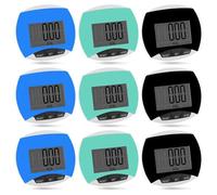 Koolenry Paquete de 9 Podómetros Simples para Contar Pasos Al Caminar, Rastreador de Pasos Portátil con Clip para Registrar el Consumo de Calorías