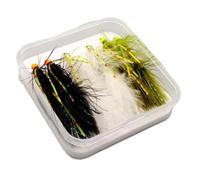 Koolenry Para Señuelos de Pesca con Mosca Woolly Bugger, 6 Serpentinas de Cuentas Metálicas Color Oliva para Trucha, Salmón, Lucio y Lubina, Ideales para Agua Dulce.