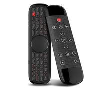 Koolenry Q40 Control Remoto por Voz 2,4G Teclado Inalámbrico Air Mouse IR Aprendizaje Micro-Type Gyro Retroiluminado Negro