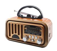 Koolenry Radio Portátil Vintage Clásica Retro FM Am SW, Altavoz Inalámbrico Bluetooth, Tarjeta TF, Reproductor de Música MP3 USB A