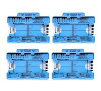 Koolenry Regla de 7 Pasos de ECG de 4 Piezas, Regla de 7 Pasos de ECG para Interpretación de ECG/EKG, Regla de ECG, Herramienta de Medición de Regla de Plástico para Lectura de ECG