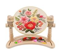 Koolenry Soporte de Bastidor de Bordado Ajustable - Soporte de Bastidor de Bordado Giratorio de 360°, Soportes de Bordado para Trabajos Manuales y Manualidades