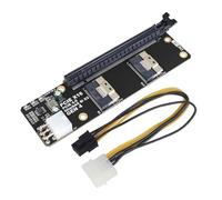 Koolenry Tarjeta Adaptadora de Ranura SlimSAS 8i X2 de 2 Puertos A PCIe 4.0 X16 SFF8654 Tarjeta Elevadora GEN4 para Tarjeta de Video Gráfica de Red GPU de 6