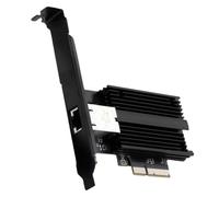 Koolenry Tarjeta de Red PCIE A RJ45 AQC113 de 10 Gbps, Adaptador de LAN con Cable Ethernet con Interfaz RJ45 de 1 G/2,5 G/5 G/10 Gbps para Computadoras de Escritorio con 10/11